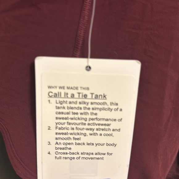 Call it a tie tank lululemon - Picture 4 of 6